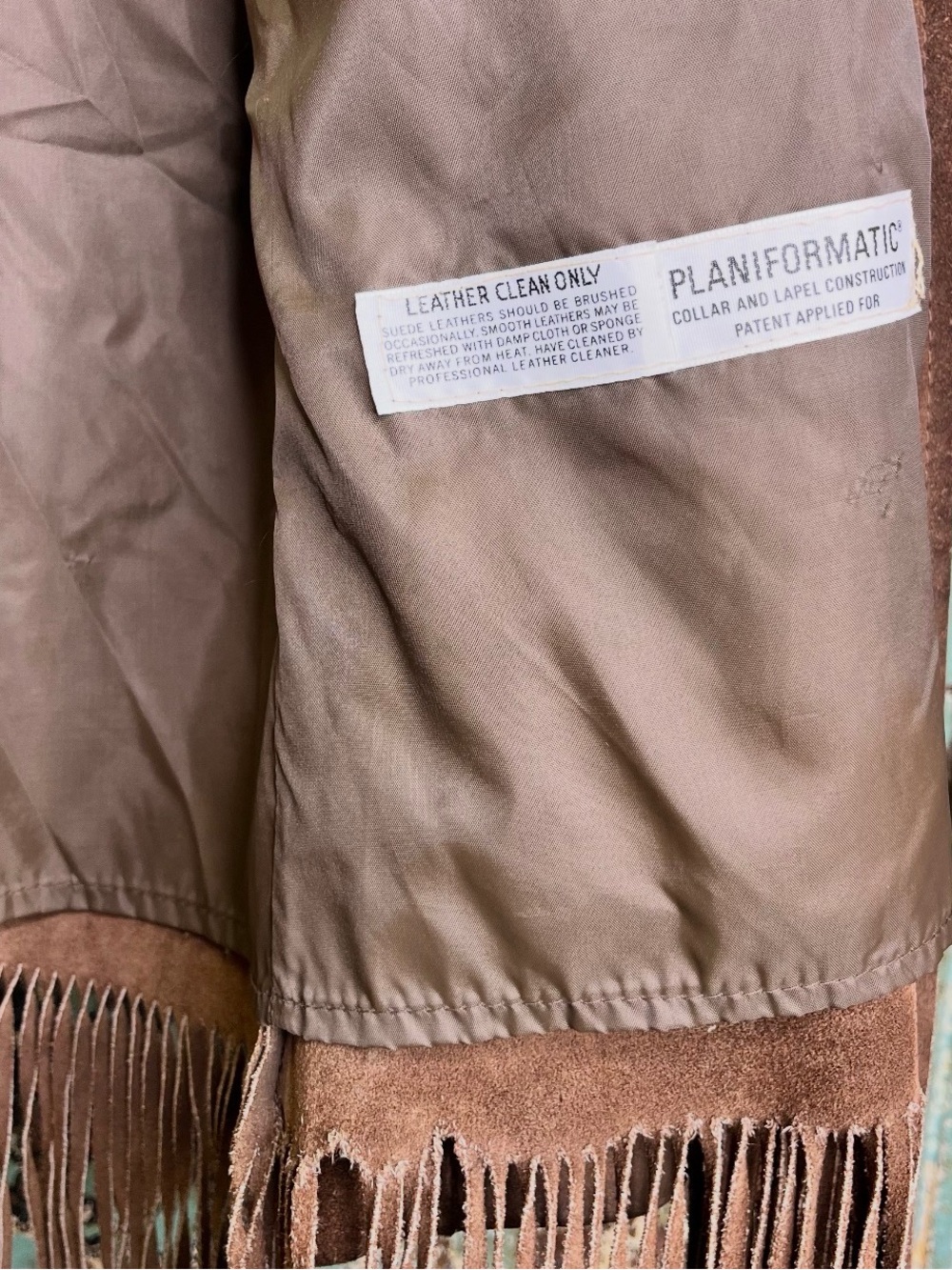 Women's Brown Suede Fringe Leather Jacket - Classic - Picture 5 of 5